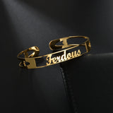 Personalized Heart Name Bangle Bracelet Stainless Steel Jewelry
