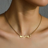 Personalized Arabic Heart Name Necklace Stainless Steel Custom Gift
