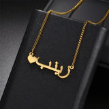 Personalized Arabic Heart Name Necklace Stainless Steel Custom Gift