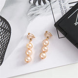 Korea Style Tassel Clip on Earrings for Women