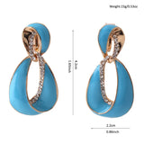 Grace Jun Rhinestone Geometric Clip Earrings