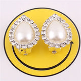 Grace Jun Rhinestone Clip on Earrings Without Piercing