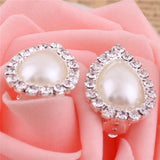 Grace Jun Rhinestone Clip on Earrings Without Piercing