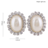 Grace Jun Rhinestone Clip on Earrings Without Piercing