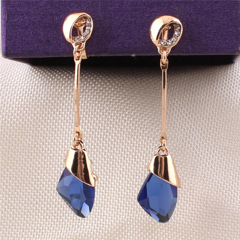 Bridal Rhinestone Crystal Clip on Earrings for Prom Enagament