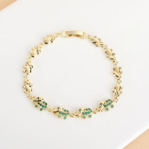 Graces Elephant Animal Charm Bracelet for Ladies Jewelry