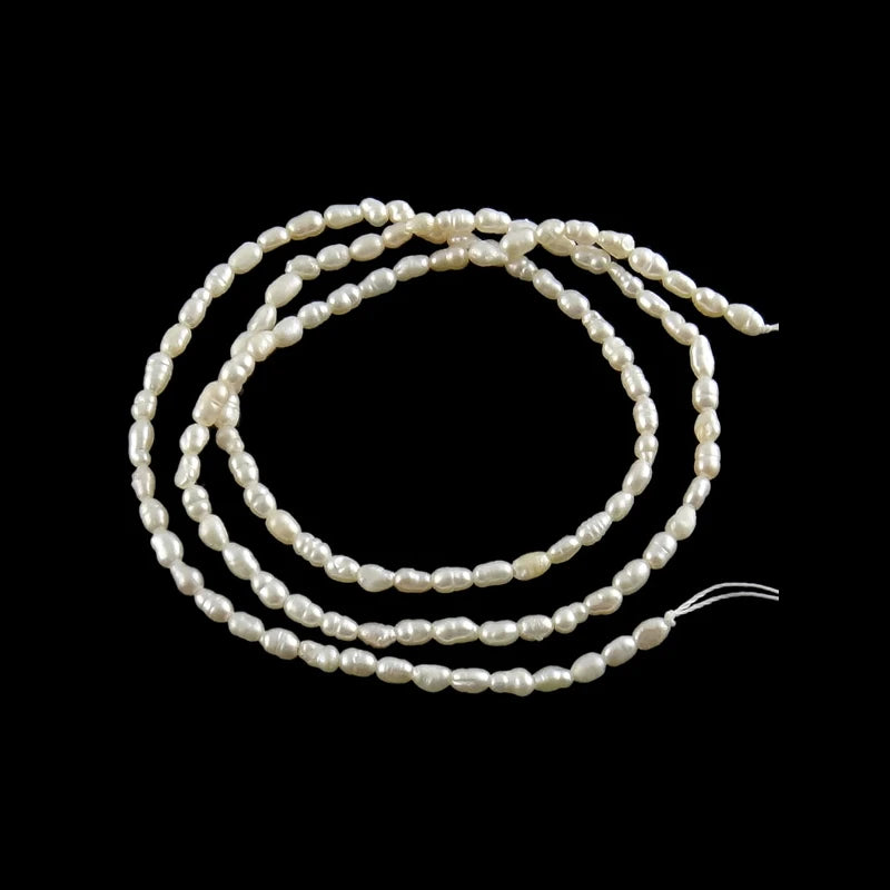2-3mm Freshwater Pearl Rice Beads for DIY Jewelry Making