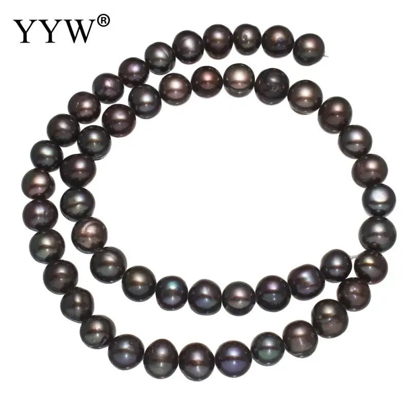 8-9mm Natural Freshwater Pearl Beads Round Loose Beads DIY Jewelry Making