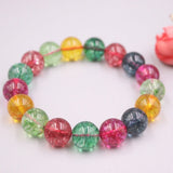 Tourmaline Bracelet 12mm Bead Chain 55-60mm Woman