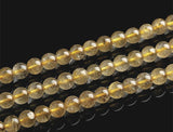 Natural Rutilated Quartz Beads 6-8mm Round 15 Inch Strand RL05