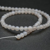 Matte Dull Polished Gray Agate Stone Round Beads 4mm 6mm 8mm 10mm