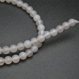 Matte Dull Polished Gray Agate Stone Round Beads 4mm 6mm 8mm 10mm