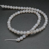 Matte Dull Polished Gray Agate Stone Round Beads 4mm 6mm 8mm 10mm