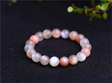 Mixed Moonstone Beaded Bracelet 8mm 10mm 12mm Bangle