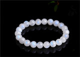 Rainbow Moonstone Beaded Bracelet Flash Moonstone Stretch Bracelet
