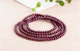 Rhodolite Garnet Beaded Bracelet 3.5mm 4mm 5mm Beads Bangle