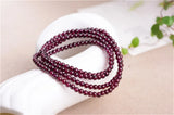 Rhodolite Garnet Beaded Bracelet 3.5mm 4mm 5mm Beads Bangle