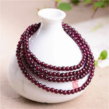 Rhodolite Garnet Beaded Bracelet 3.5mm 4mm 5mm Beads Bangle