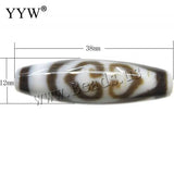 Natural Tibetan Agates Dzi Beads Double Heart Vajra 38x12x2.50mm