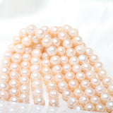 Pink Cultured Freshwater Pearl Beads 10-11mm DIY Necklace Jewelry 15 Inch Strand