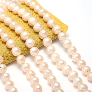 Pink Cultured Freshwater Pearl Beads 10-11mm DIY Necklace Jewelry 15 Inch Strand