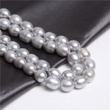 Baroque Pearl Beads 3-8mm Freshwater Gray Oval Pearls Jewelry Making DIY 14''