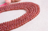 AA Strawberry Quartz Beads 5mm-12mm Round 15" Strand