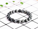 Eagle Eye Stone Beaded Bracelet 8mm 10mm 12mm Bangle