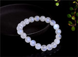 Rainbow Moonstone Beaded Bracelet 9-10mm Flash Moonstone Bangle BR040
