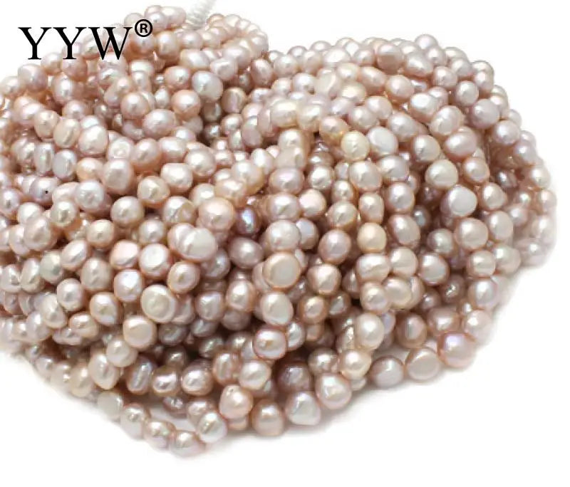 Pink Potato Pearl Loose Beads For Jewelry Making Findings