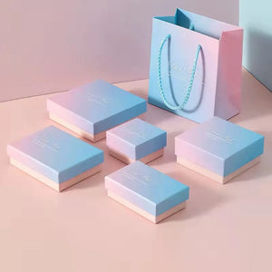 Gradient Box Earring Ring Packaging Necklace Bracelet Box
