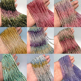 Gradient Fluorite Faceted Round Stone Beads for Jewelry Making