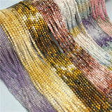 Gradient Fluorite Faceted Round Stone Beads for Jewelry Making