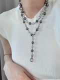 Gradient Pearl 925 Silver Chain, Unique High Sense