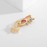 Crystal Cubic Zircon Cat Brooches For Women