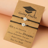 Graduation Card Bracelets Gift Adjustable Wax String Bracelets