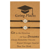 Graduation Card Bracelets Gift Adjustable Wax String Bracelets