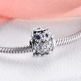 925 Silver Graduation Owl Charm for Bracelet DIY Gift