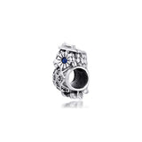 925 Silver Graduation Owl Charm for Bracelet DIY Gift