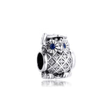 925 Silver Graduation Owl Charm for Bracelet DIY Gift