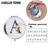 Personalized Handheld Bathroom Folding Compact Makeup Mirror