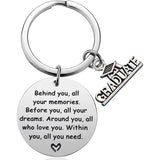 Grad Keychain, Behind You Memories Inspirational Graduation Gift