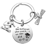 Graduation Senior Key Chain Stainless Steel Keychain Keyring