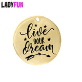 Live Your Dream Inspirational Graduation Pendant Charm