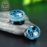 Grainy Stone Ear Gagues Stretchers Flesh Body Jewelry Earring Expanders