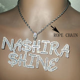 Customised Zirconia Name Necklace for Men Women