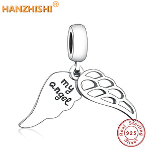 925 Sterling Silver Family Wing Charms for Bracelet Necklace DIY Jewelry