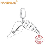 925 Sterling Silver Family Wing Charms for Bracelet Necklace DIY Jewelry