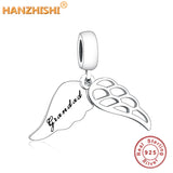 925 Sterling Silver Family Wing Charms for Bracelet Necklace DIY Jewelry