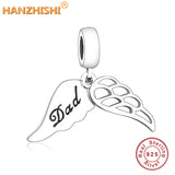 925 Sterling Silver Family Wing Charms for Bracelet Necklace DIY Jewelry
